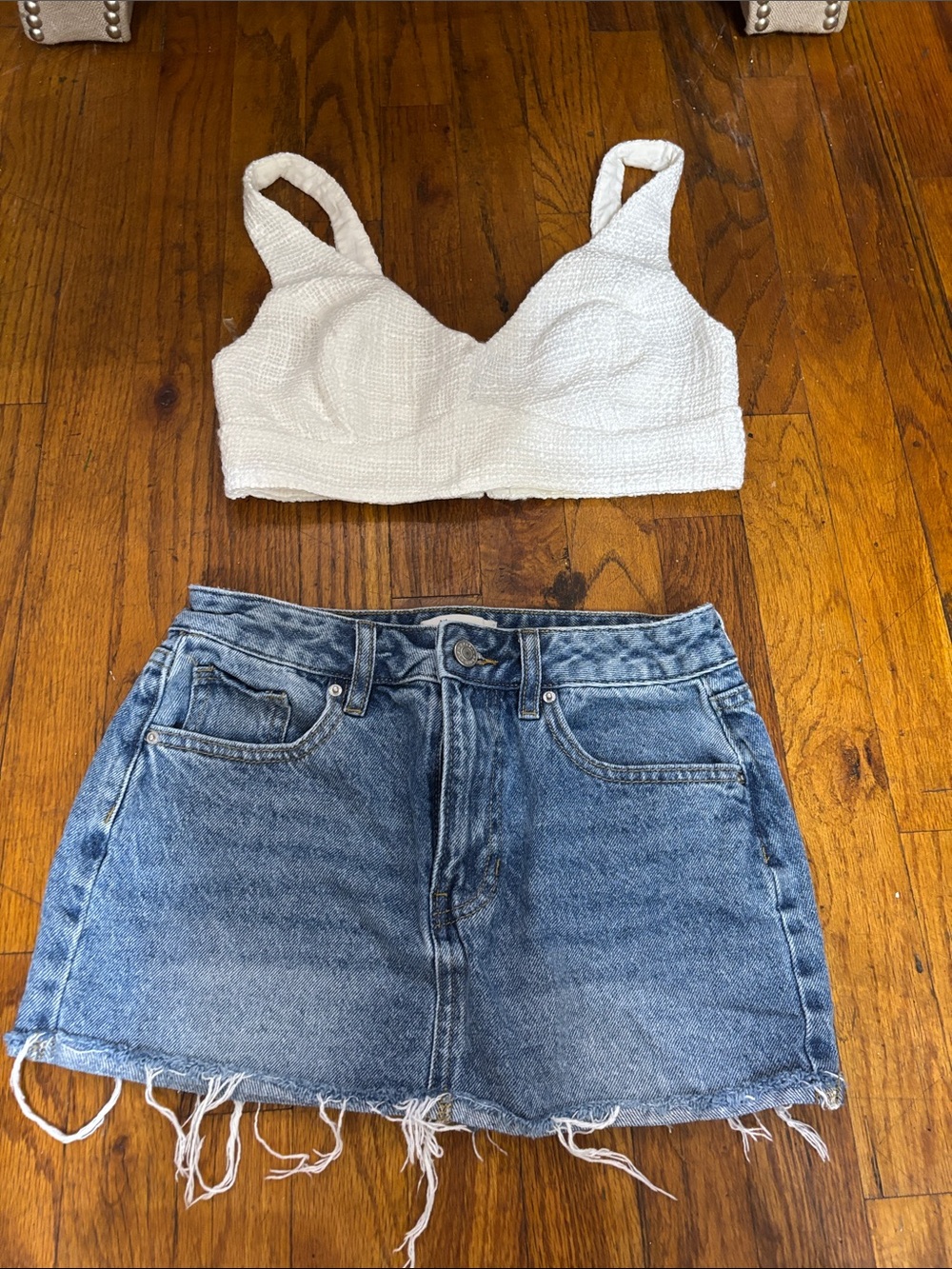 Showpo White Textured Bralette Crop Top with Wide Straps